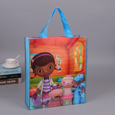 OEM Logo 15" Length 13" Height PP Non Woven Bag , Reusable Polypropylene Shopping Bag