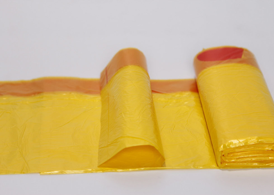 HDPE Drawstring Garbage Clear Plastic Trash Bags Customized Color