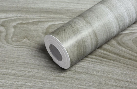etiqueta engomada de madera auta-adhesivo del papel pintado del PVC del grano 5m/Roll